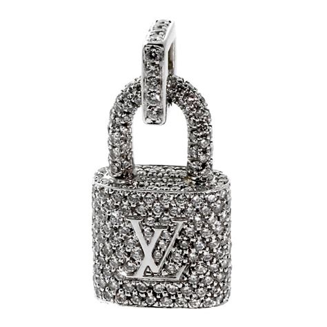 Lock It Padlock Pendant, White Gold and Pavé Diamond